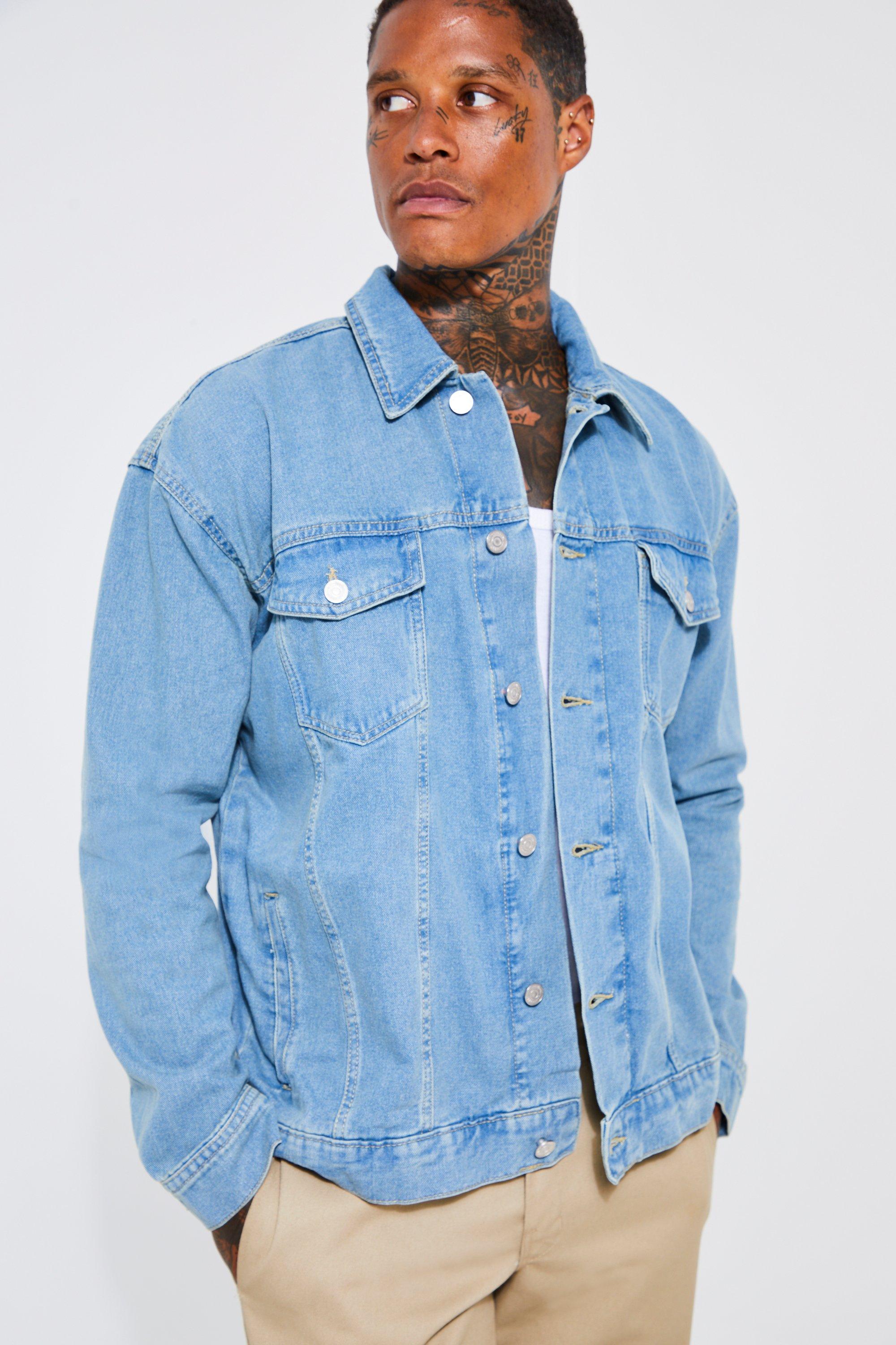 Jean jacket oversized hotsell